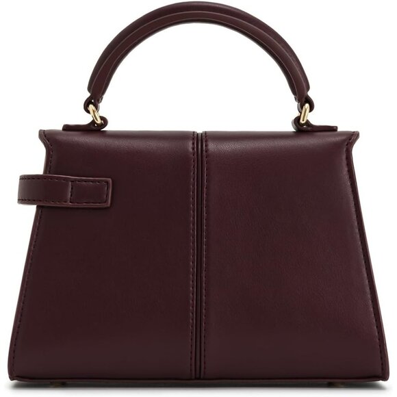 ⚡Jw Pei Women Deep Burgundy Vegan Leather Elegant Sustainable Top Handle Bag - Picture 5 of 6